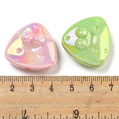 UV Plating Iridescent Acrylic Beads OACR-G039-11-1