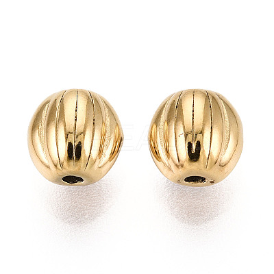 Textured 304 Stainless Steel Spacer Beads STAS-T072-04G-1