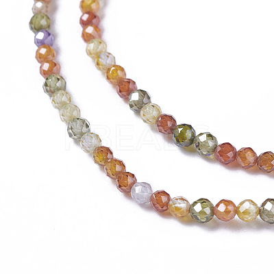 Cubic Zirconia Beads Strands G-F596-48A-3mm-1