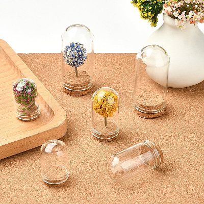 15Pcs 3 Styles Glass Dome Cloche Cover AJEW-YW0001-31-1