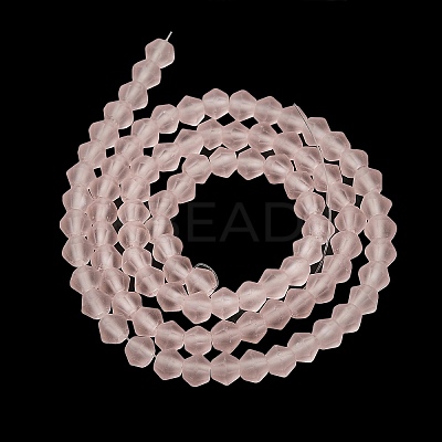 Imitate Austrian Crystal Frosted Glass Beads Strands EGLA-A039-T4mm-MD26-1