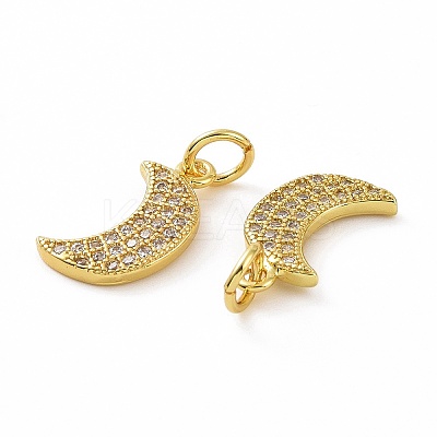 Brass Micro Pave Cubic Zirconia Pendants KK-E068-VF049-1