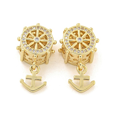 Rack Plated Brass with Cubic Zirconia Pendant KK-P270-15G-1