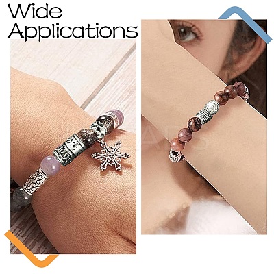 100Pcs 10 Styles Tibetan Style Alloy European Beads FIND-CJ0003-73-1