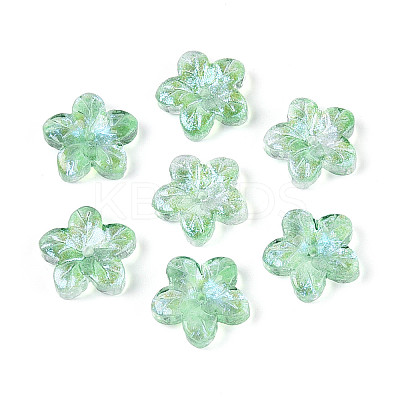 Baking Paint Transparent Glass Beads DGLA-N014-08A-06-1