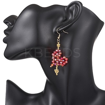Glass Dangle Earrings EJEW-MZ00688-03-1