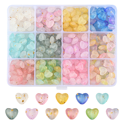 360Pcs 11 Colors Frosted Transparent Acrylic Beads OACR-FS0002-30-1