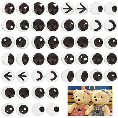 48Pcs 24 Style Glass Doll Craft Eyes Cabochons DIY-OC0011-82B-1