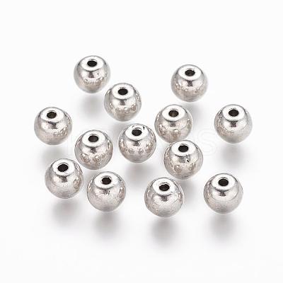 Tibetan Style Alloy Round Beads TIBEB-5204-AS-NR-1