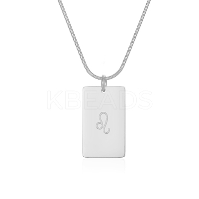 European Style 304 Stainless Steel Zodiac Pendant Necklaces for Women NF9603-5-1