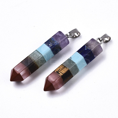 Assembled Gemstone Pendants G-N331-003-1