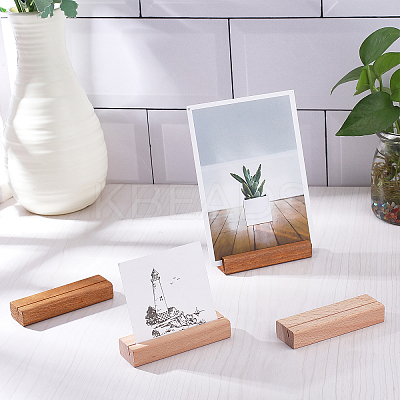 8Pcs 2 Color Wooden Card Holders Base AJEW-GA0003-66-1