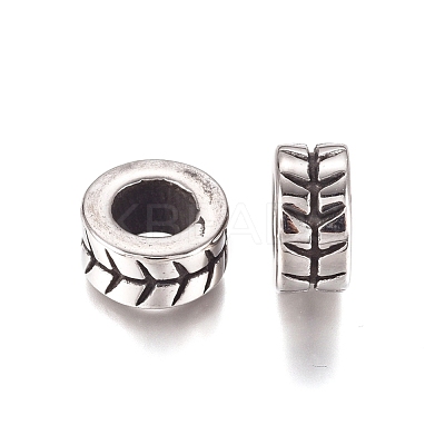304 Stainless Steel European Beads STAS-D175-10AS-1
