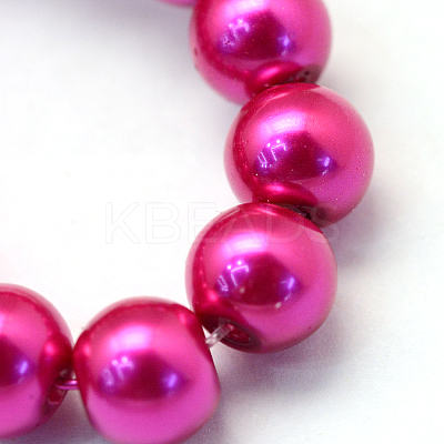 Baking Paint Pearlized Glass Pearl Round Bead Strands HY-Q003-10mm-17-1