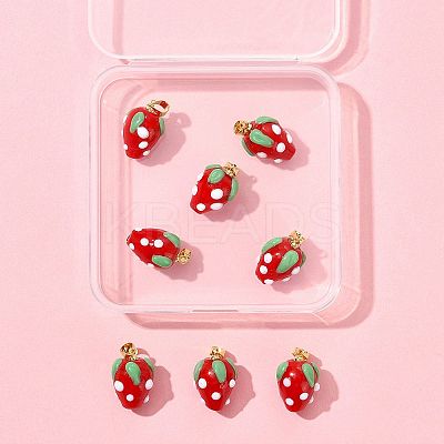 8Pcs Handmade Lampwork Pendants LAMP-FS0001-52B-1
