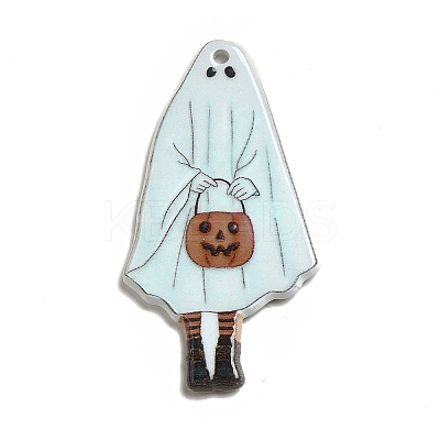 Halloween Printed Acrylic Pendants MACR-G059-03E-1