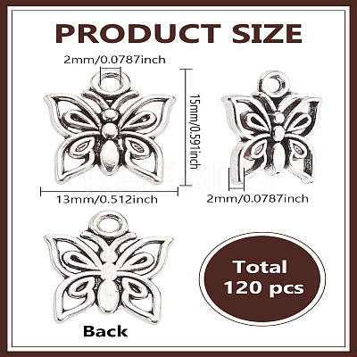 120Pcs Alloy Pendants FIND-LP0002-54-1