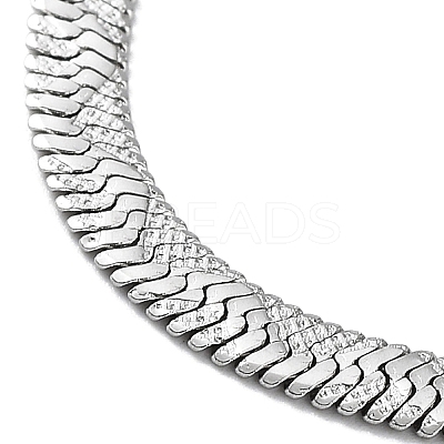 Non-Tarnish 304 Stainless Steel Herringbone Chain Necklaces NJEW-P282-03P-1