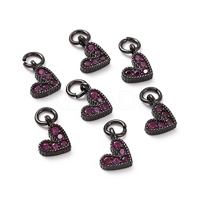 Brass Micro Pave Cubic Zirconia Charms LS-RB-I078-66B-01-NR-1