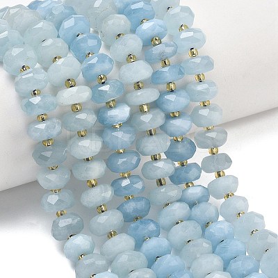 Natural Aquamarine Beads Strands G-L642-J03-03-1