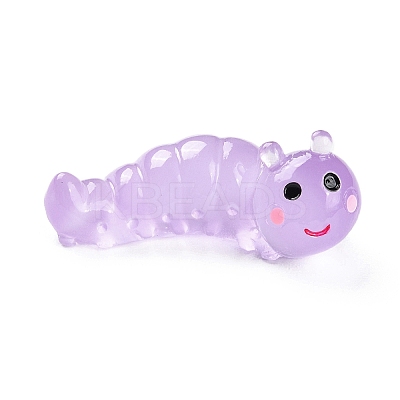 Luminous Resin Worm Ornament DJEW-R011-01A-03-1