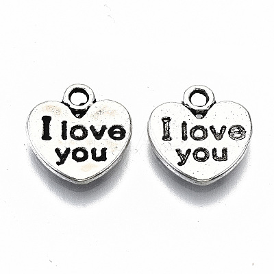 Tibetan Style Alloy Charms TIBEP-S319-108AS-RS-1