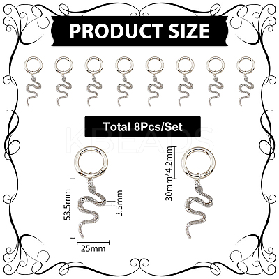 Tibetan Style Alloy Snake Pendants HJEW-AB00225-1
