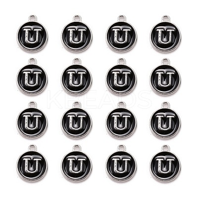 Platinum Plated Alloy Charms X-ENAM-S118-02U-P-1