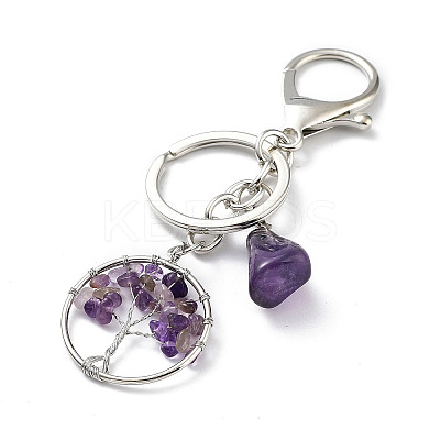 Natural Amethyst Keychain KEYC-M022-01H-1
