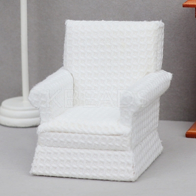 Wood & Fabric Armchair Sofa Miniature Ornaments PW-WG887AE-01-1
