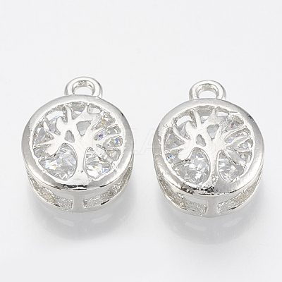 Alloy Cubic Zirconia Charms ZIRC-Q017-071P-1