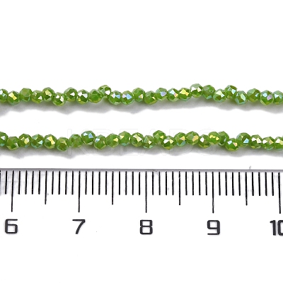 Transparent Electroplate Glass Beads Strands EGLA-H107-01A-B03-1