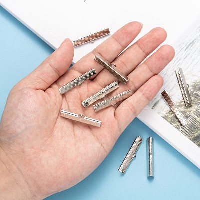 Iron Ribbon Crimp Ends E184Y-1