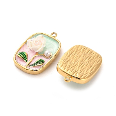 304 Stainless Steel Enamel Pendants STAS-B084-13G-01-1