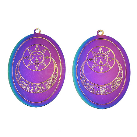 Ion Plating(IP) 304 Stainless Steel Filigree Pendants X-STAS-S118-023-1