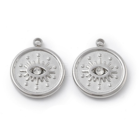 304 Stainless Steel Rhinestone Pendants STAS-Z121-52P-1