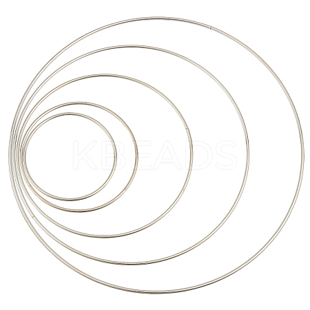 10Pcs 5 Styles Iron Linking Rings IFIN-SP0001-55P-1