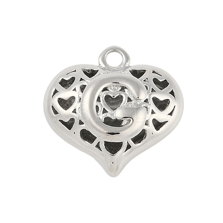 Hollow Brass Pendants for Valentine's Day KK-M289-03G-P-1