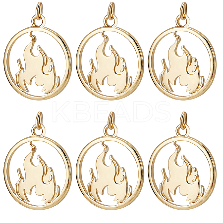 10Pcs Brass Pendants KK-BBC0010-27-1