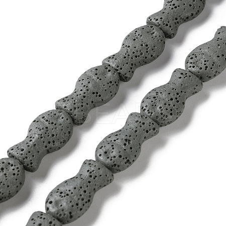 Fish Dyed Natural Lava Rock Beads Strands G-O126-01A-11-1