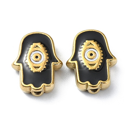 Ion Plating(IP) 304 Stainless Steel Enamel Beads STAS-Q318-10B-1