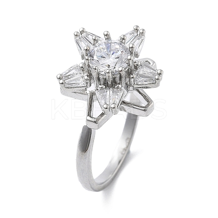Star Rotatable Cuff Rings for Women RJEW-S402-10G-1