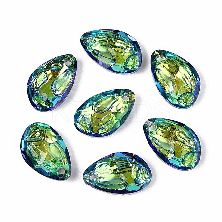 112Pcs Electroplate Glass Charms EGLA-T029-04D-1