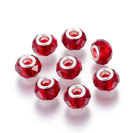 Handmade Glass European Beads GPDL25Y-76-1