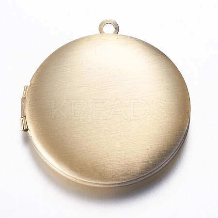 Brass Locket Pendants KK-N0116-078AB-1