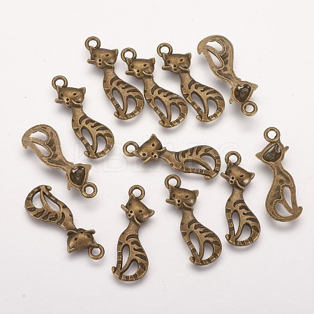 Tibetan Style Alloy Kitten Pendants LS-X-PALLOY-2703-AB-FF-1