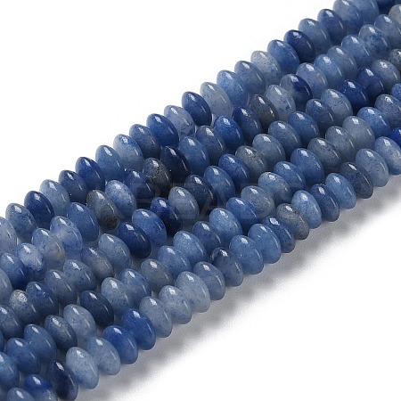 Dyed & Heated Natural Blue Aventurine Beads Strands G-Z030-A25-01-1
