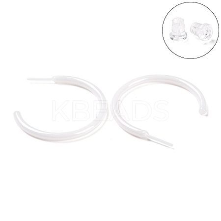 Hypoallergenic Bioceramics Zirconia Ceramic Ring Stud Earrings EJEW-Z023-01H-1