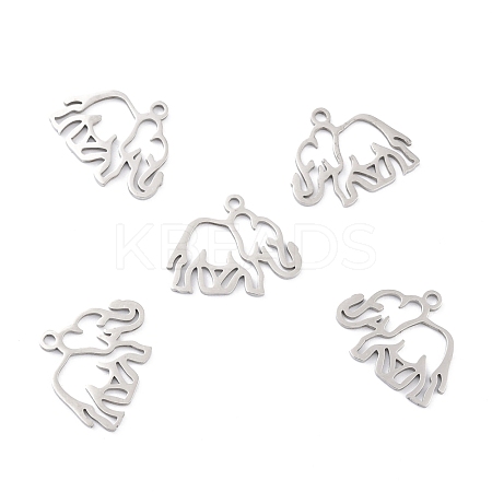 Non-Tarnish 201 Stainless Steel Pendants STAS-K003-06P-1