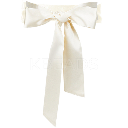 Satin Cloth Ribbon Wrap Around Chain Belt AJEW-WH0314-198B-1